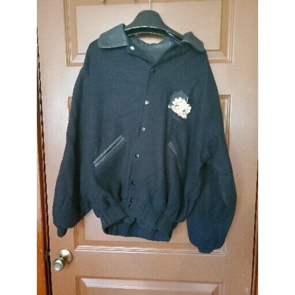 Vintage 1993 Too Cute!  Wool Leather Varsity Jacket BETTY BOOP